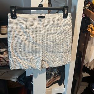 Sequined white shorts